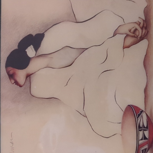 RC Gorman Ceramic Art Tile Zia Wall Hanging Large Size 12x12 Native American - Picture 5 of 5